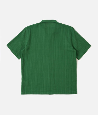 UNIVERSAL WORKS ROAD SHIRT LETTS COTTON 34660 GREEN - Shoelosophy