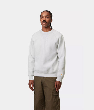 CARHARTT WIP CHASE SWEATSHIRT I033660 ASH HEATHER - Shoelosophy