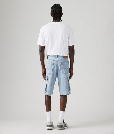 LEVI'S 478 BAGGY CARGO SHORTS 001GU-0004 BLUE STONE WASHED JORTS MAN - Shoelosophy