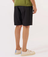 UNIVERSAL WORKS PLEATED TRACK SHORT 34152 RECYCLED POLY TECH BLACK - Shoelosophy