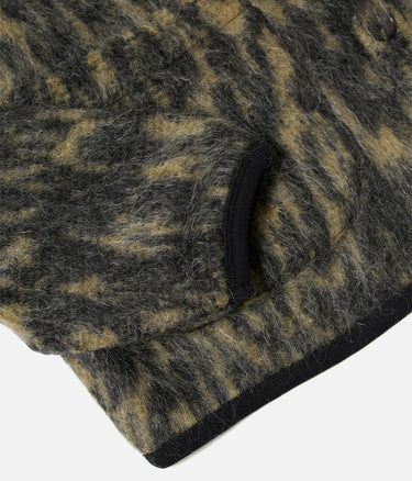 UNIVERSAL WORKS DOLCE FLEECE CARDIGAN 33728 CHARCOAL - Shoelosophy