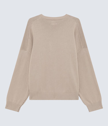 AMISH SUPPLIES CREW NECK GREY PULLOVER STONE WALNUT - Shoelosophy