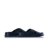CLARKS SIGNATURE TORFORD CROSS SANDAL SLIDE 181382 BLACK LEATHER - Shoelosophy