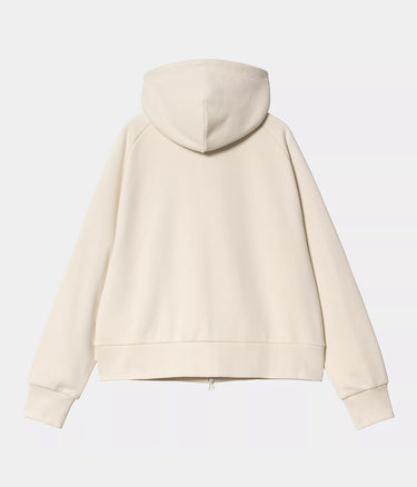 CARHARTT WIP WOMENS HOODED ELDON SWEATSHIRT JACKET I034374 NATURAL - Shoelosophy