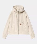 CARHARTT WIP WOMENS HOODED ELDON SWEATSHIRT JACKET I034374 NATURAL - Shoelosophy