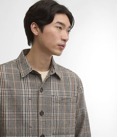 BARBOUR HERITAGE+ FIFE CHECKERED OVERSHIRT MOS0461BE13 NEUTRAL - Shoelosophy