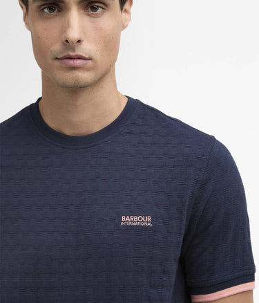 BARBOUR INTERNATIONAL LANGSTON JACQUARD T-SHIRT MTS1579NY19 NAVY - Shoelosophy