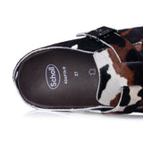 SCHOLL GRACE CLOG F00914 PONY HAIR KUHLEDER - Shoelosophy