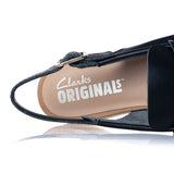 CLARKS ORIGINALS WOMENS WALLABEE SLING SCHWARZES LEDER - Shoelosophy