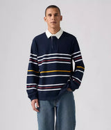 LEVI'S UNION RUGBY POLO A4845-0033 NAVY BLAZER THEO STRIPES - Shoelosophy