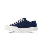 SUPERGA ARTIFACT 2432 WORKS LOW CUT COTTON CANVAS NAVY OFF WHITE - Shoelosophy