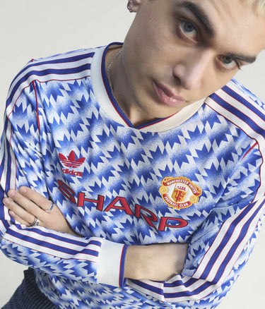 ADIDAS ORIGINALS MANCHESTER UNITED AWAY JERSEY 1990 LANGARM JM5498 MULTICOLOR - Shoelosophy