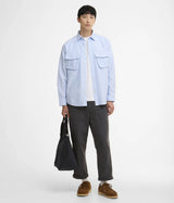 BARBOUR HERITAGE SELECT ARNHA OVERSIZED OXFORD JUNGLE SHIRT HIMMELBLAU - Shoelosophy
