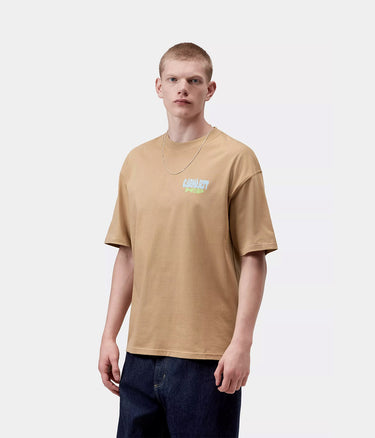 CARHARTT WIP 러기지 라벨 티셔츠 I036892 DUSTY HAMILTON BROWN - Shoelosophy