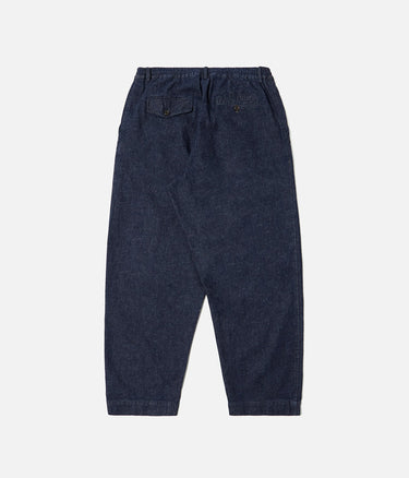 UNIVERSAL WORKS OXFORD PANT 33650 FUTURE DENIM INDIGO - Shoelosophy