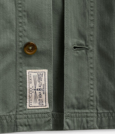 SEBAGO DORR HERRINGBONE JACKET 741274W GREEN LICHEN - Shoelosophy
