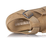 CLARKS ORIGINALS WOMENS MEARE BUCKLE DARK MAPLE SUEDE - Shoelosophy
