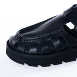 CLARKS ORIGINALS WOMENS MEARE BUCKLE BLACK LEATHER - Shoelosophy