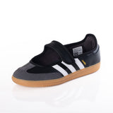 ADIDAS WOMENS SAMBA JANE JQ6445 CARBON BLACK WHITE - Shoelosophy