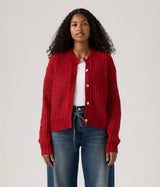 LEVI'S WOMENS LUNA SHELL BUTTON CARDIGAN 0038F-0004 RHYTHMIC RED - Shoelosophy