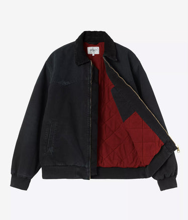CARHARTT WIP OG SANTA FE JACKET I036240 BLACK GRIND WASH - Shoelosophy