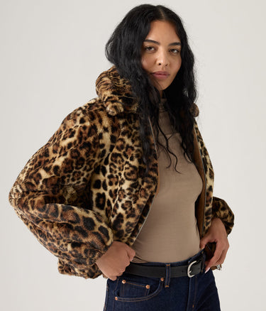 LEVI'S ELLE SHERPA LEOPARD JACKET 0050B-0000 MURIEL FAUX - Shoelosophy