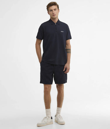 BARBOUR INTERNATIONAL LANGSTON JACQUARD POLO SHIRT MML1543NY91 NAVY - Shoelosophy