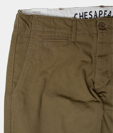 CHESAPEAKE'S MICRO CANVAS OFFICER CHINO MILITARY GREEN - Shoelosophy