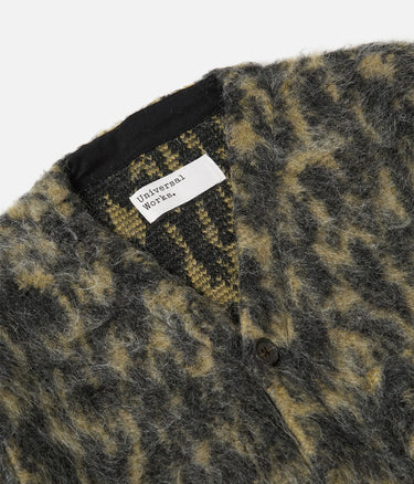 UNIVERSAL WORKS DOLCE FLEECE CARDIGAN 33728 CHARCOAL - Shoelosophy