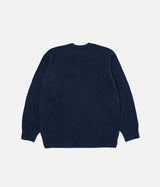 UNIVERSAL WORKS LYON CREW PULL 33457 ALPAGA KNIT NAVY - Shoelosophy