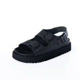 SCHOLL BLAKE 2 STRAPS BOLD F00663 DAMENSANDALE AUS SCHWARZEM LEDER - Shoelosophy