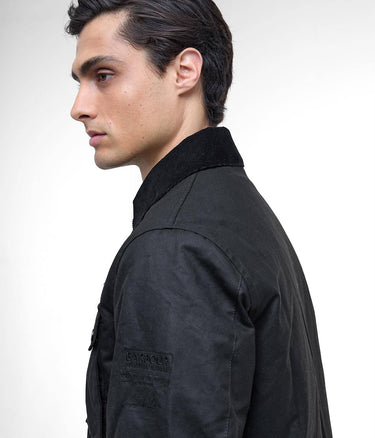 BARBOUR INTERNATIONAL STEVE McQUEEN WORKERS WAX JACKET BLACK - Shoelosophy