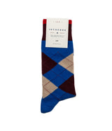 IN THE BOX COTTON ARGYLE SOCKS PLUM CREAM MADE IN ITALY - Shoelosophy