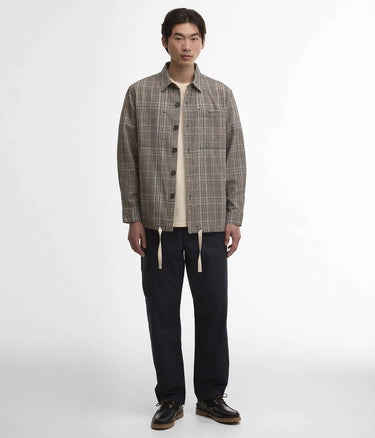 BARBOUR HERITAGE+ FIFE CHECKERED OVERSHIRT MOS0461BE13 NEUTRAL - Shoelosophy