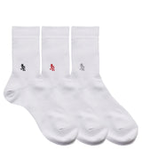 GRAMICCI BASIC CREW SOCKS ANKLE SX-M06 WEISS 3ER-PACK - Shoelosophy