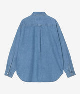 CARHARTT WIP LUCAS SHIRT L/S I034525 BLUE STONE WASHED - Shoelosophy