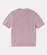 CARHARTT WIP WOMENS CARTER KNIT T-SHIRT I035181 PINK FOG - Shoelosophy