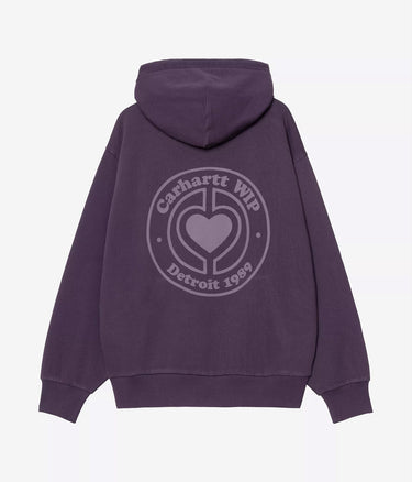 CARHARTT WIP WOMENS HOODED MODALITY SWEATSHIRT I035520 LOKERS STONE DYED - Shoelosophy