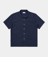 UNIVERSAL WORKS ROAD SHIRT 34605 SEERSUCKER NAVY - Shoelosophy