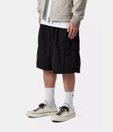 CARHARTT WIP COLE CARGO SHORT I035566 BLACK GARMENT DYED - Shoelosophy