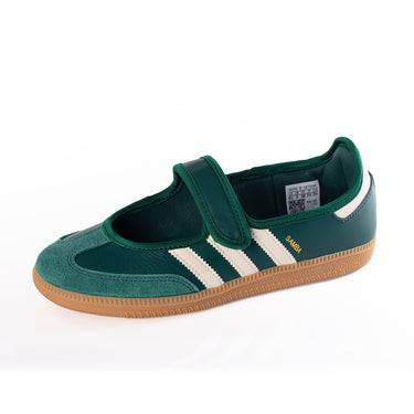ADIDAS WOMENS SAMBA JANE JR7340 COLLEGIATE GREEN GUM - Shoelosophy