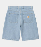 CARHARTT WIP BRANDON 반바지 I031921 블루 헤비 스톤 블리치드 - Shoelosophy