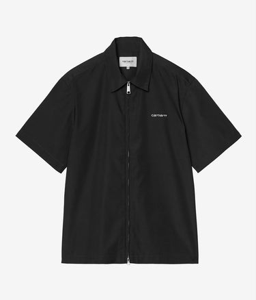 CARHARTT WIP POSTAL ZIP SHIRT I036189 BLACK WAX - Shoelosophy