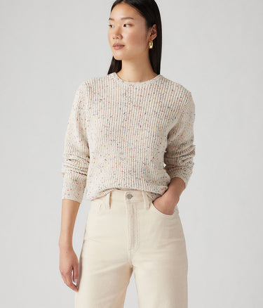 LEVI'S WOMENS SNOWFLAKE PULLOVER A9283-0000 SUNNY CREAM CONFETTI - Shoelosophy