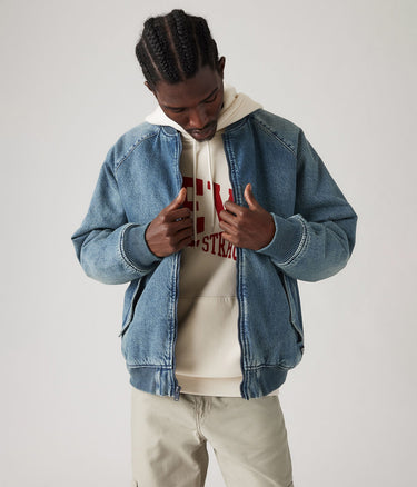 LEVI'S FILBERT FLIGHT JACKET A4418-0012 FINALLY MADE IT DENIM STONE - Shoelosophy