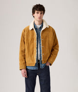 LEVI'S WESTERN SUEDE SHERPA TRUCKER JACKET EVENING SUN - Shoelosophy
