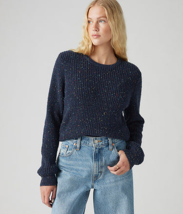 LEVI'S WOMENS SNOWFLAKE PULLOVER A9283-0005 BLUE BLAZER CONFETTI - Shoelosophy
