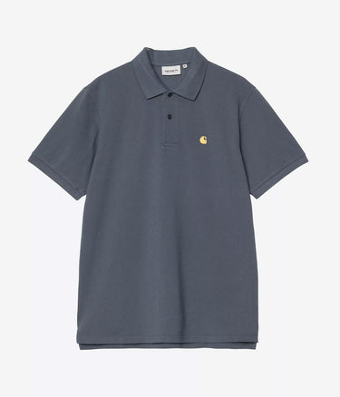 CARHARTT WIP CHASE PIQUE POLO I023807 COSY BLUE - Shoelosophy