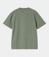 CARHARTT WIP WOMENS SCRIPT EMBROIDERY T-SHIRT I032293 PARK HORTENSIA - Shoelosophy
