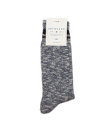 IN DER BOX COUNTRY BICOLOR SOCKS NAVY HEATHER HERGESTELLT IN ITALIEN - Shoelosophy